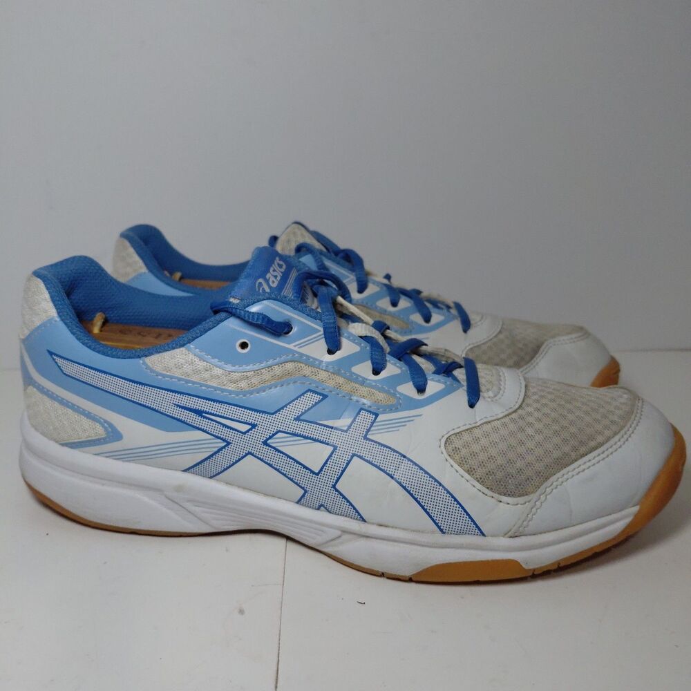 Asics Upcourt 2 Athletic Pickleball Shoe, White & Blue Women's Size 9.5